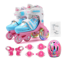 Kids Children Lovely Stable Balance Slalom Parallel Flashing Ice Skate Roller UNBreak Shoes Adjustable Washable For Boy Girl