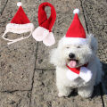 2019 New Pet Cat Dog Puppy Santa Hat Scarf Set Christmas Xmas Holiday 2Pcs Outfits Apparel US Stock