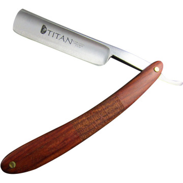 Titan wood handle striaght razor blade sharp already free shipping