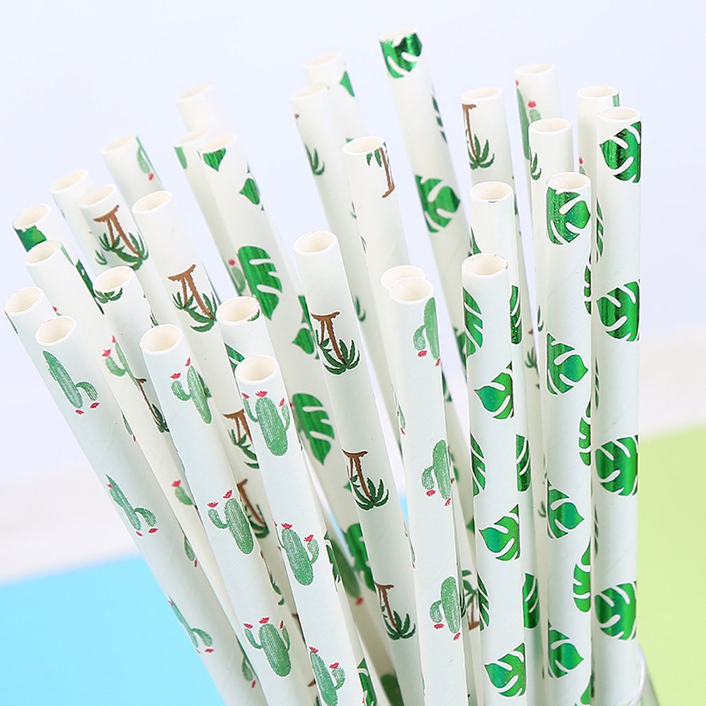 Environmentally Friendly Straw Colour Beverage Disposable Paper Suction 25pcs Fruit Juice Parties Coconut Suction Tubes In Bars