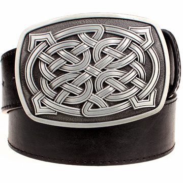 2018 Fashion element women's leather belt Weave stripe pattern casual belt Celtic Knot style Jeans strap metal big buckle belt