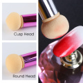 1Set Nail Brush Sponge Manicure Gradient Shading Nails Gel Polish Ombre Glitter Powder Replaceable Head Blooming Tools GL1816