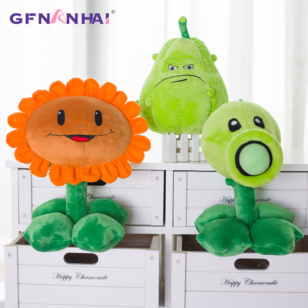 30cm Plants vs Zombies plush decorations toy chomper New Plants vs.Zombies 2 figurine pea sunflower Melon stuffed plush toy