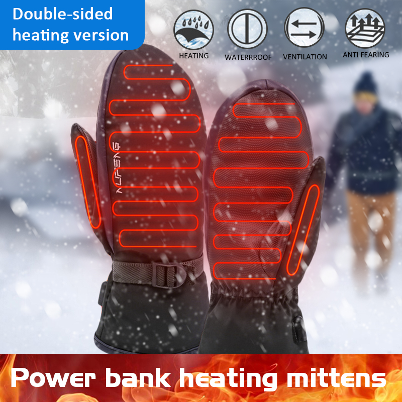 USB Heated Gloves Women Men Fishing Hiking Electric Gloves Mittens Winter Warm Windproof Touch Screen Cycling Gloves For Sports