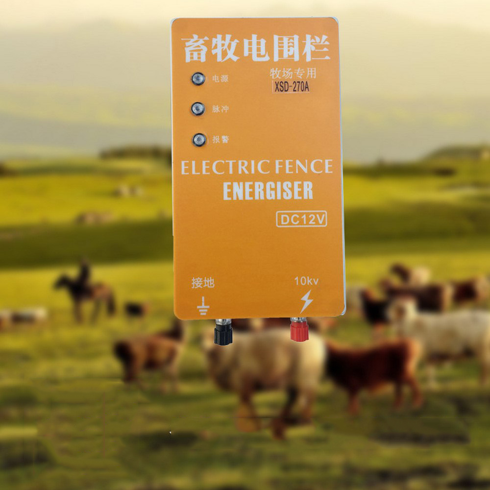 Solar Electric Fence Energizer Charger High Voltage Pulse Controller For Animals Various Distances Insulators Wire Accessories