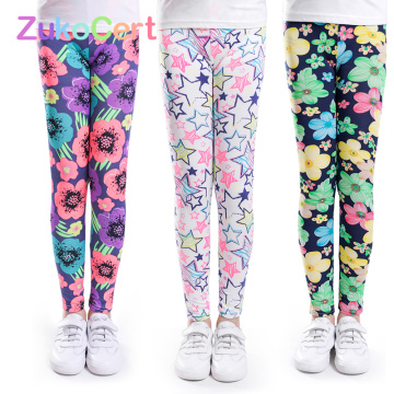 Girls Leggings Printing Flower Legging Infantil Para Menina Toddler Classic Leggings 2-14y Baby Girl Pencil Pants Kids Trousers