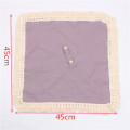 New Cotton Mini Baby Tassel Blanket with Pacifier Dummy Holder Infant Muslin Gauze Soother Towel Newborns Shower Gift