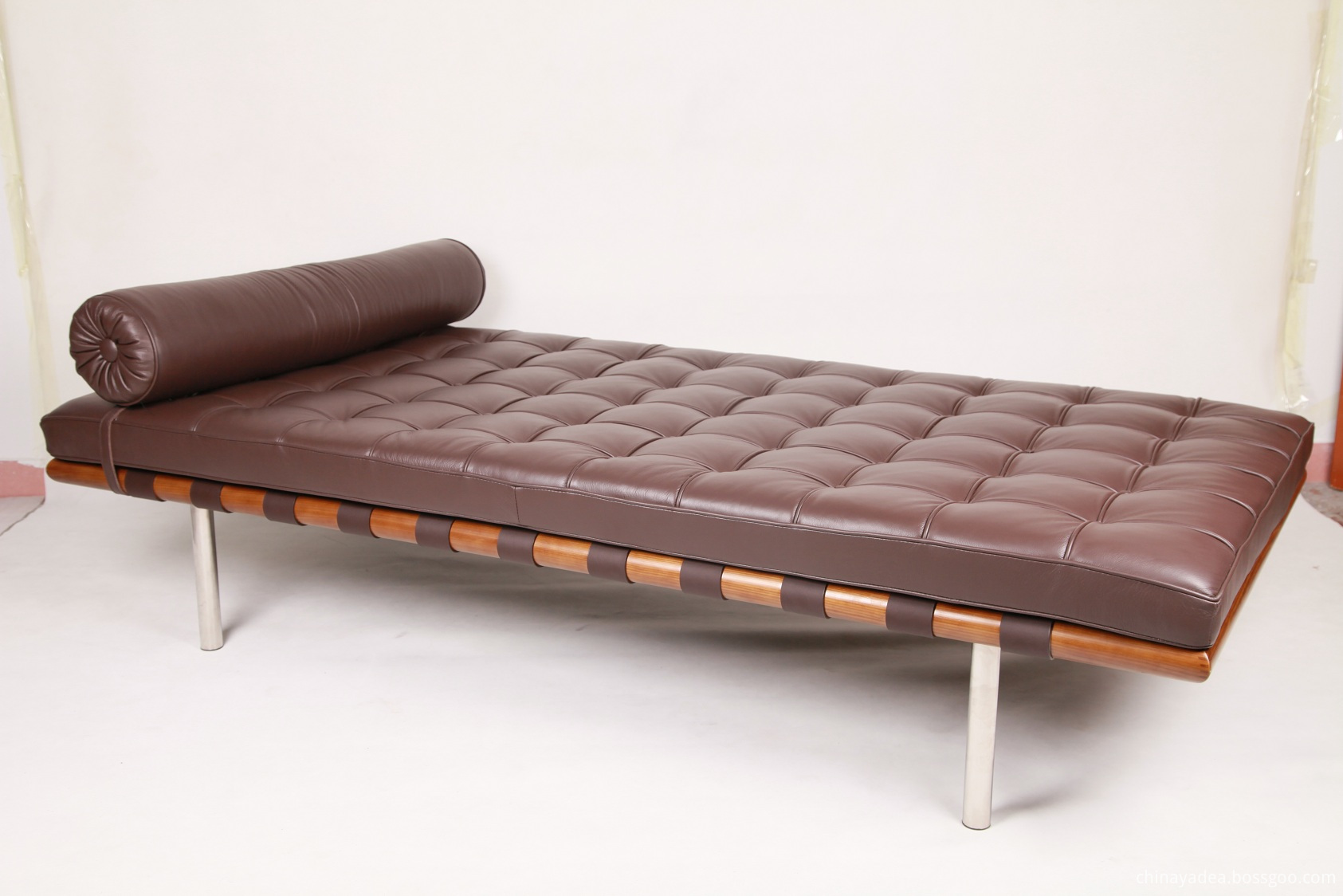 wood frame leather Daybed