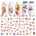 2020 DIY 3D Nail Art Sticker Adhesive Sticker Decals Tool Abstract Women & Leave Nail Art Tattoo Decoration Z0323
