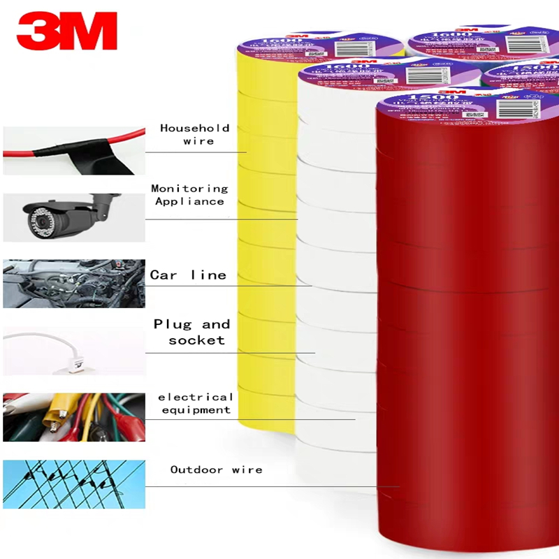10 Pieces/Batch of 3M Electrical Tape Model 1500PVC Electrical Insulation Flame Retardant Lead-Free Waterproof and Moisture-ProF