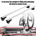 Oversea 120cm / 47.24in Car Roof Rack Cross Bars Lockable Rail Luggage Carrier Aluminum Alloy Universal Silver Auto Accessories