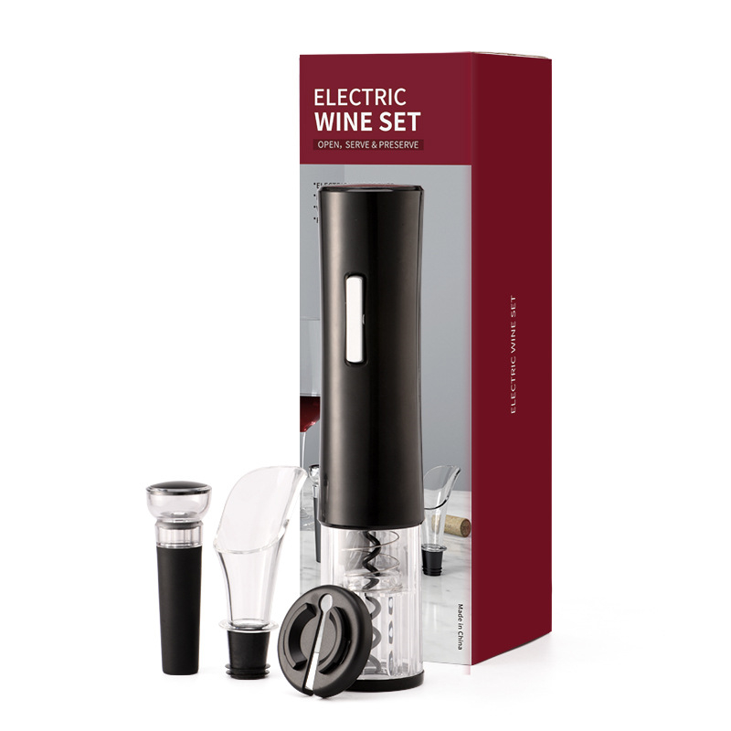 Corkscrew Gift Smart Kitchen Tool Portable Accessories Supplies 4 In 1 Round Electric Wine Opener