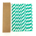 24pcs/pack Foil Stripe Paper Straws Disposable Drinking Straws Biodegradable Paper Straws Bar Cocktail Drink Tool EOC Single Use