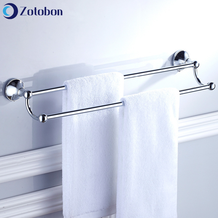 ZOTOBON Bathroom Towel Racks Towel Hanger Over Door Bath Towel Holder Wall Hanging Towel Bar Chrome Kitchen Storage Shelves M251