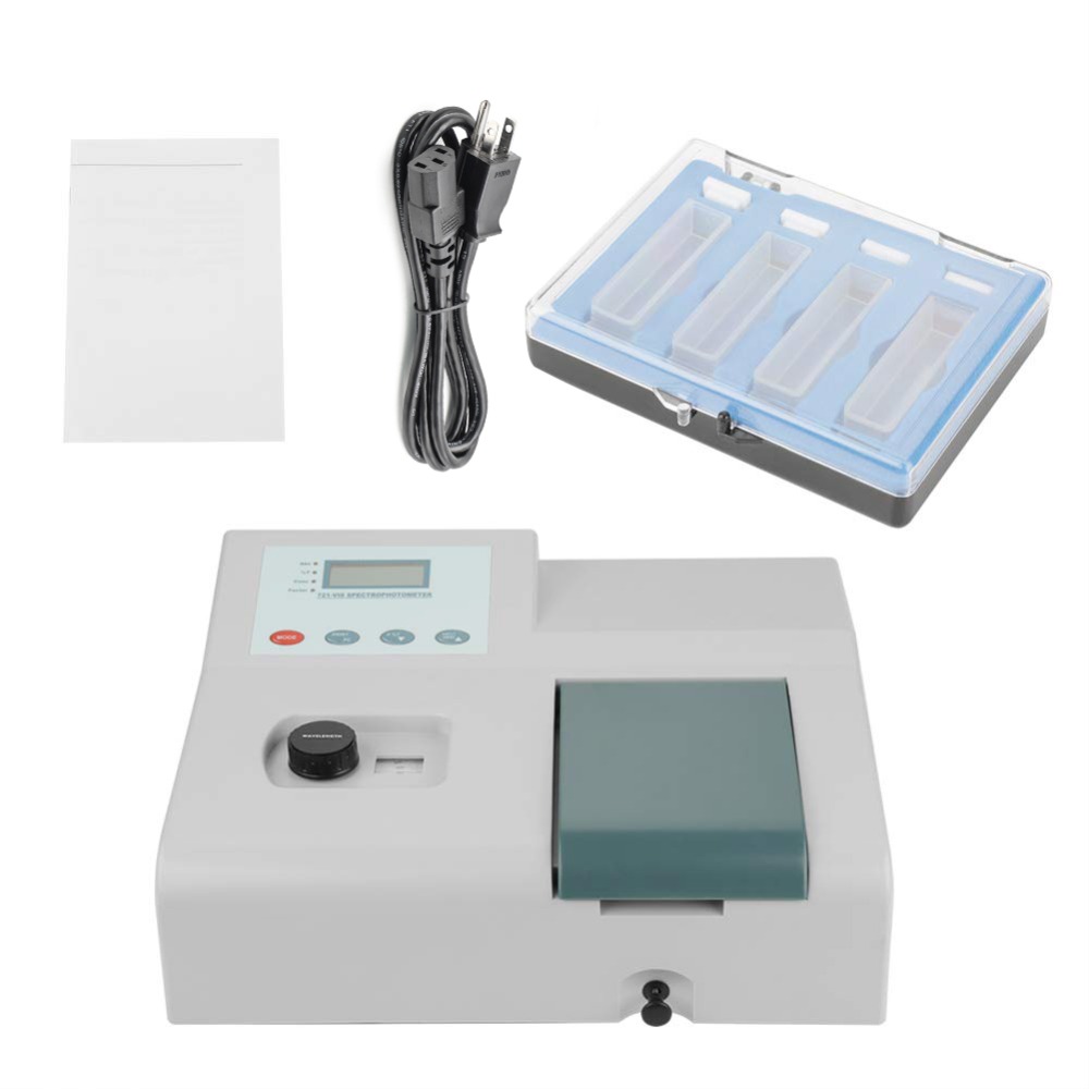 Model 721 Visible Spectrophotometer Wavelength Range 350-1020nm UV Tester Spectrometer Bandwidth 6nm High Precision Light Meter