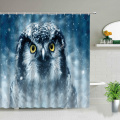 Animal Owl Shower Curtains Waterproof Bathroom Curtain Set Home Bathtub Decor Polyester Fabric Bath Screens With Hooks Washable