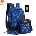ZIRANYU Male Backpack for Teenagers Boy School Bags Children Waterproof Oxford USB Charge Design Bag Boy Backpack Schoolbag
