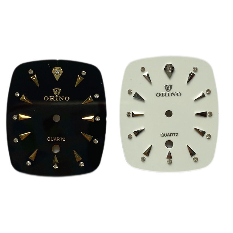 Tonneau watch dial with triangle index
