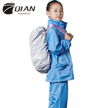 QIAN RAINPROOF Impermeable Children Raincoat School Waterproof Kids Rain Coat Boys/Girls Rain Gear Poncho Rain Pants Rain Jacket