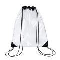 Unisex New Transparent Drawstring Backpack School Tote Gym Bag Sport Pack Drawstring Handbag