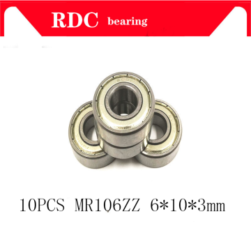 10PCS MR106ZZ MR106 Bearing 6*10*3 mm Miniature MR106 ZZ Ball Bearings L1060ZZ MR106Z 106 6X10X3 MR106 2RS