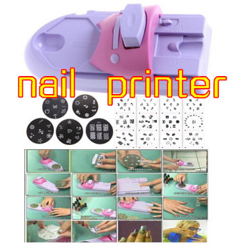 Hot !!DIY Nail salon Printer express with 6 Pattern Printing Machine nail printer in nail polish Stamper Tool Free Shipping