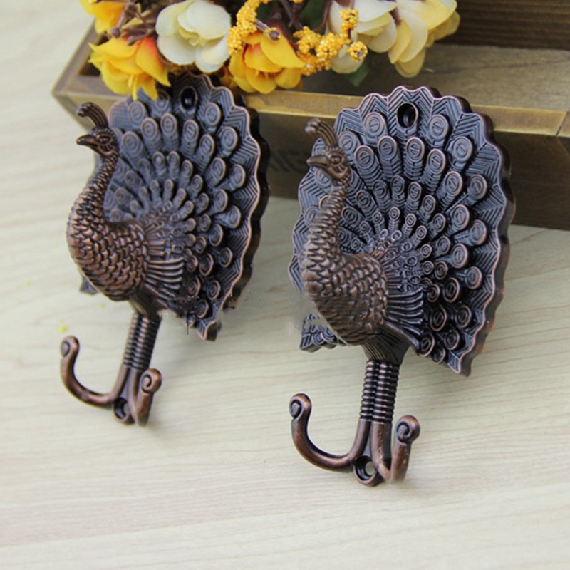 Peacock Hook Curtain Wall Holder Casting Hanging Ball Decoration Accessories 3 Colors For Living Room CP045C
