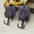 Peacock Hook Curtain Wall Holder Casting Hanging Ball Decoration Accessories 3 Colors For Living Room CP045C