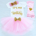 My Little Girl Baby Clothing Sets 1 Year Toddler Tutu First Birthday Cake Smash Outfits Infant Christening Suits For 12 Months