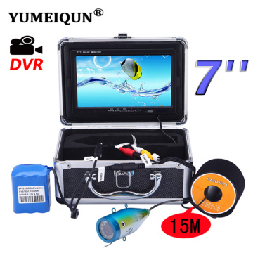 YUMEIQUN 15M Fish Finder Underwater Camera Kit Fishing Camera Waterproof 7'' Video Monitor HD 1000TVL Fishing camera DVR