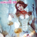 DokiDoki-SR Game Identity V Mrs. Red Cosplay Costume Bloody Queen Red Lady Costume Women Dress Cosplay Game Identity V