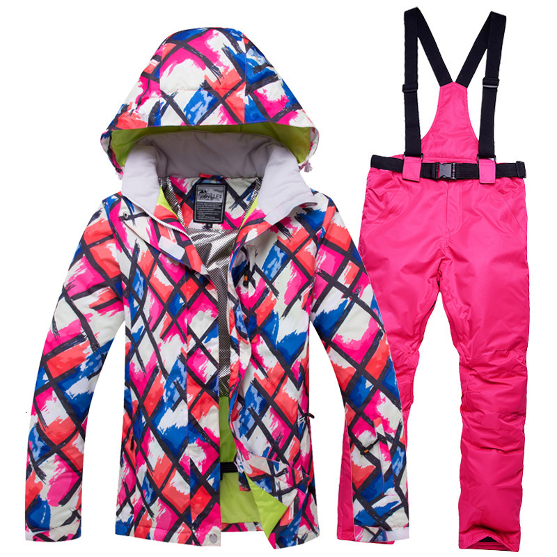 Women Ski Suit Winter Warm Waterproof Windproof Clothes Snow Pants and Jacket Skiing and Snowboarding Suits