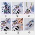 New Elastic Locking Shoelaces Flats No Tie Shoelace Candy colors Sneakers Locking Shoe laces Kids Adult Women Men Shoes lace