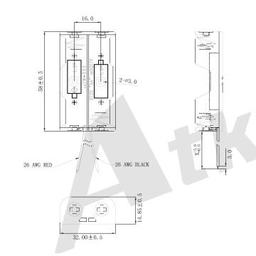 2 *AA Battery Holders/Case/Box