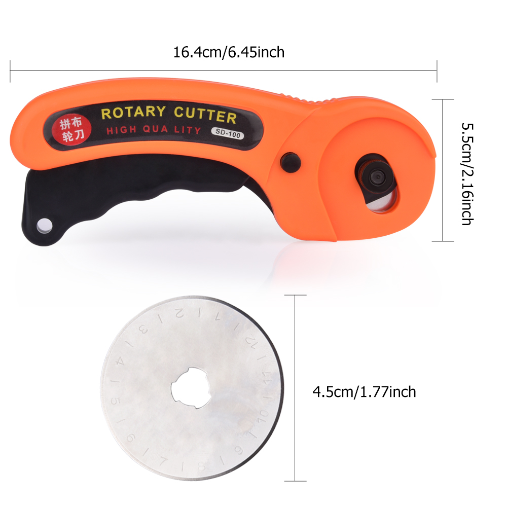 45mm Rotary Cutter Set Blades For Fabric Paper Vinyl Circular Cut Cutting Disc Patchwork Leather Craft Sewing Tool