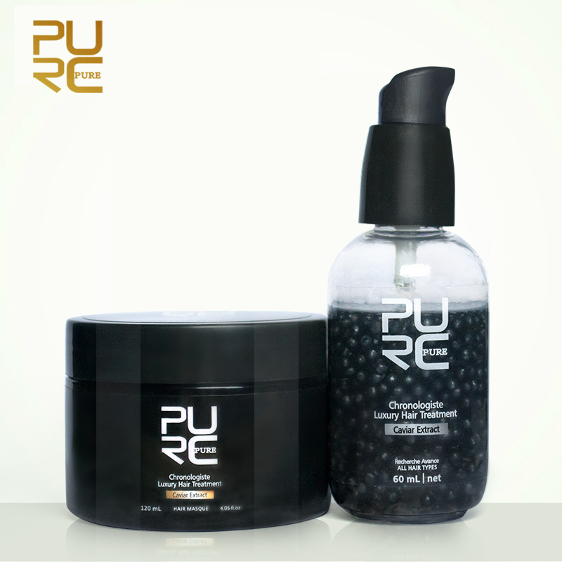 PURC Caviar Extract Chronologiste Luxury Hair Treatment Set Make Hair More Soft and Smooth 2018 Best Hair Care Products