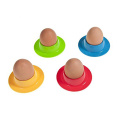 4 Pcs Silicone Egg Cups In Modern Design Holders Set Serving Kitchen Boiled Eggs Breakfast(Random Color)