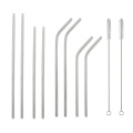 Stainless Steel Drinking Reusable Straw With Cleaning Brush