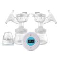 Electric Double Breast Pump Kit with 2 Milk Bottles Milk Extractor Baby Breastfeeding Assistant