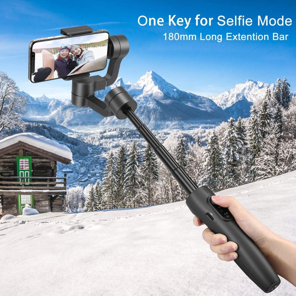 Feiyutech Vimble 2S 3-Axis Smartphone Gimbal Handheld Stabilizer 180mm Telescopic Rod with Tripod for iPhone 11 X Xs 8, Samsung,