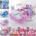 Disney Barbie Mermaid Princess Bedding Set 100% Cotton Duvet Cover Pillowcases for Baby Girls Kids Birthday Gift Bedclothes