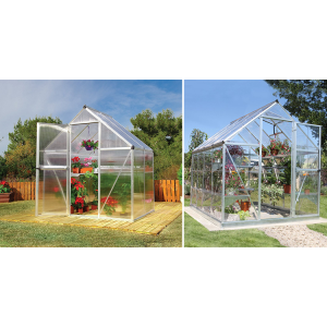 Aluminum greenhouse with polycarbonate covering