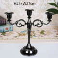 European Style Home Retro Candlelight Dinner Props Metal Candle Holder Retro 5-Arms Candelabra Candle Stand Wedding Candlestick