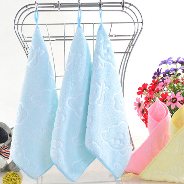 Baby Towel Fashion Superfine Fiber Kid Bath Towels Washcloth Square Towel Children Kitchen Bathroom Wipe Wash Cloth Gift Towel