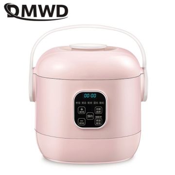 DMWD 2L Portable Smart Mini Rice Cooker 5 Menus Yogurt Cake Maker Porridge Soup Pot Breakfast Machine 24H Appointment