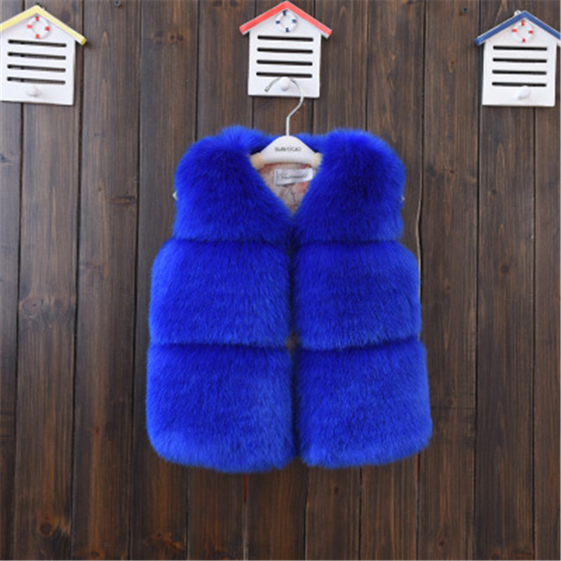Winter Baby Faux Fur Vest Kids Outwear Vest Children WaistCoats Girls Autumn Fashion Solid Color Vests 11 Colors