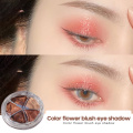 Five-color Petal Blush Eyeshadow Bean Paste Earth Matte Pearlescent Lazy Waterproof Eyeshadow Palette Women Makeup Shimmer TSLM2