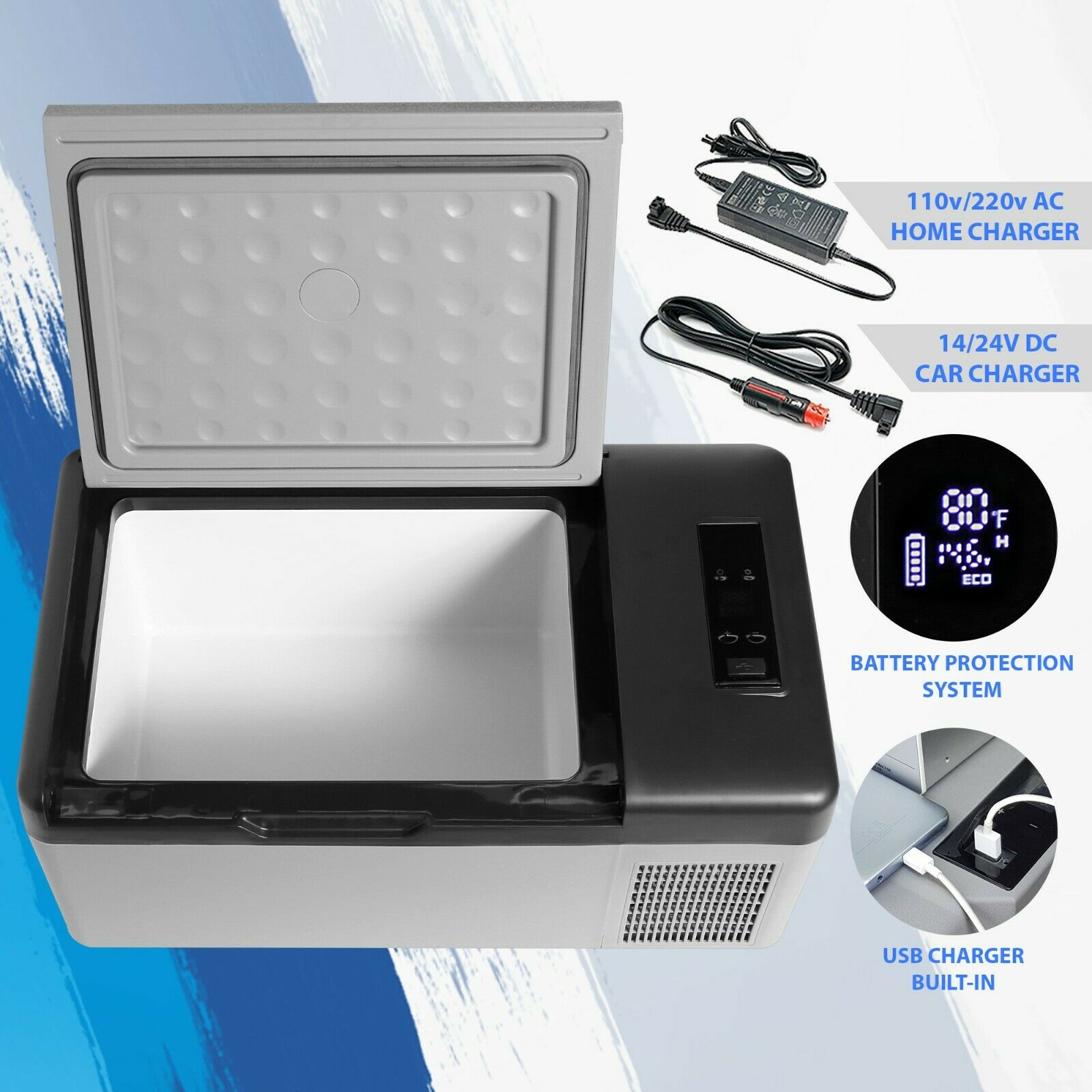 Portable Car Cooler mobile freezer 15L Car Home Using Refrigerator With Air Compressor High Quality