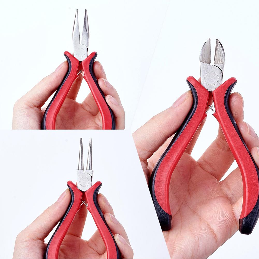 3~8pcs Jewelry Pliers Sets Tools Kit For Jewelry Making DIY Round Nose Plier Wire Cutter Bent Nose Needle Nose End Cutting Plier