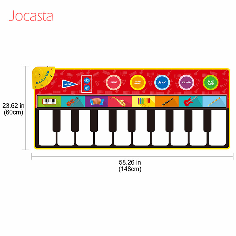 Large Size Baby Musical Carpet Keyboard Play Mat Music Instrument Piano Mat Educational Toys for Children Kids Gifts
